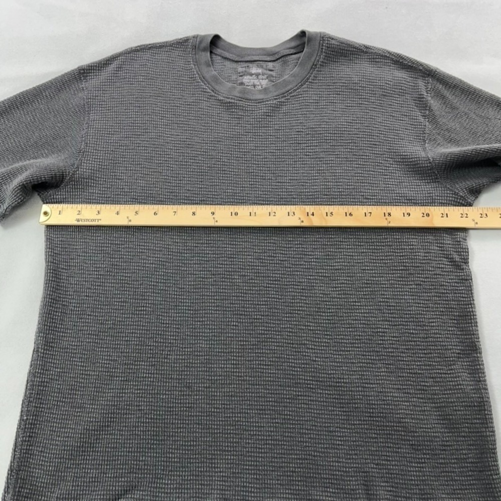 Stussy Short Sleeve Thermal Shirt Men Large Gray Waffle Knit Tee Pigment Dyed - Picture 7 of 9